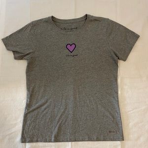 Life is Good Gray Women’s tee- Medium